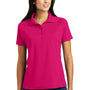 Sport-Tek Womens Dri-Mesh Moisture Wicking Short Sleeve Polo Shirt - Raspberry Pink