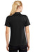 Sport-Tek L475 Womens Dry Zone Moisture Wicking Short Sleeve Polo Shirt Black Back