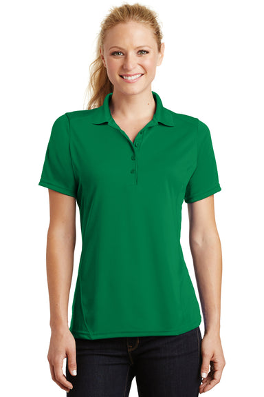 Sport-Tek L475 Womens Dry Zone Moisture Wicking Short Sleeve Polo Shirt Kelly Green Front