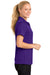 Sport-Tek L475 Womens Dry Zone Moisture Wicking Short Sleeve Polo Shirt Purple Side