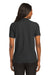 Port Authority L500 Womens Silk Touch Wrinkle Resistant Short Sleeve Polo Shirt Black Back