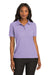 Port Authority L500 Womens Silk Touch Wrinkle Resistant Short Sleeve Polo Shirt Lavender Purple Front