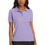 Port Authority Womens Silk Touch Wrinkle Resistant Short Sleeve Polo Shirt - Bright Lavender Purple