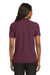 Port Authority L500 Womens Silk Touch Wrinkle Resistant Short Sleeve Polo Shirt Burgundy Back