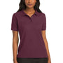 Port Authority Womens Silk Touch Wrinkle Resistant Short Sleeve Polo Shirt - Burgundy