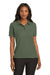 Port Authority L500 Womens Silk Touch Wrinkle Resistant Short Sleeve Polo Shirt Clover Green Front