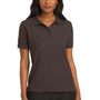 Port Authority Womens Silk Touch Wrinkle Resistant Short Sleeve Polo Shirt - Coffee Bean Brown