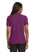 Port Authority L500 Womens Silk Touch Wrinkle Resistant Short Sleeve Polo Shirt Berry Purple Back