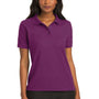 Port Authority Womens Silk Touch Wrinkle Resistant Short Sleeve Polo Shirt - Deep Berry Purple