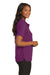 Port Authority L500 Womens Silk Touch Wrinkle Resistant Short Sleeve Polo Shirt Berry Purple Side