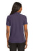 Port Authority L500 Womens Silk Touch Wrinkle Resistant Short Sleeve Polo Shirt Eggplant Purple Back