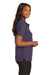 Port Authority L500 Womens Silk Touch Wrinkle Resistant Short Sleeve Polo Shirt Eggplant Purple Side