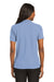 Port Authority L500 Womens Silk Touch Wrinkle Resistant Short Sleeve Polo Shirt Light Blue Back