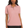 Port Authority Womens Silk Touch Wrinkle Resistant Short Sleeve Polo Shirt - Light Pink