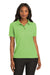 Port Authority L500 Womens Silk Touch Wrinkle Resistant Short Sleeve Polo Shirt Lime Green Front