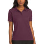 Port Authority Womens Silk Touch Wrinkle Resistant Short Sleeve Polo Shirt - Maroon