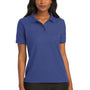 Port Authority Womens Silk Touch Wrinkle Resistant Short Sleeve Polo Shirt - Mediterranean Blue