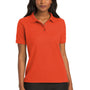 Port Authority Womens Silk Touch Wrinkle Resistant Short Sleeve Polo Shirt - Orange