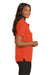 Port Authority L500 Womens Silk Touch Wrinkle Resistant Short Sleeve Polo Shirt Orange Side