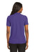 Port Authority L500 Womens Silk Touch Wrinkle Resistant Short Sleeve Polo Shirt Purple Back