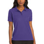 Port Authority Womens Silk Touch Wrinkle Resistant Short Sleeve Polo Shirt - Purple
