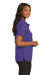Port Authority L500 Womens Silk Touch Wrinkle Resistant Short Sleeve Polo Shirt Purple Side