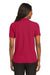 Port Authority L500 Womens Silk Touch Wrinkle Resistant Short Sleeve Polo Shirt Red Back