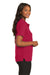 Port Authority L500 Womens Silk Touch Wrinkle Resistant Short Sleeve Polo Shirt Red Side
