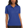 Port Authority Womens Silk Touch Wrinkle Resistant Short Sleeve Polo Shirt - Royal Blue