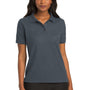 Port Authority Womens Silk Touch Wrinkle Resistant Short Sleeve Polo Shirt - Steel Grey