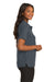 Port Authority L500 Womens Silk Touch Wrinkle Resistant Short Sleeve Polo Shirt Steel Grey Side