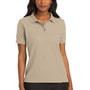 Port Authority Womens Silk Touch Wrinkle Resistant Short Sleeve Polo Shirt - Stone