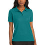 Port Authority Womens Silk Touch Wrinkle Resistant Short Sleeve Polo Shirt - Teal Green