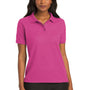 Port Authority Womens Silk Touch Wrinkle Resistant Short Sleeve Polo Shirt - Tropical Pink