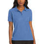 Port Authority Womens Silk Touch Wrinkle Resistant Short Sleeve Polo Shirt - Ultramarine Blue