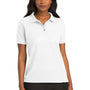 Port Authority Womens Silk Touch Wrinkle Resistant Short Sleeve Polo Shirt - White