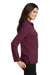 Port Authority L500LS Womens Silk Touch Wrinkle Resistant Long Sleeve Polo Shirt Burgundy Side