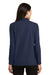 Port Authority L500LS Womens Silk Touch Wrinkle Resistant Long Sleeve Polo Shirt Navy Blue Back