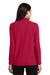 Port Authority L500LS Womens Silk Touch Wrinkle Resistant Long Sleeve Polo Shirt Red Back