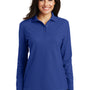 Port Authority Womens Silk Touch Wrinkle Resistant Long Sleeve Polo Shirt - Royal Blue