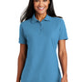 Port Authority Womens Moisture Wicking Short Sleeve Polo Shirt - Celadon Blue - Closeout