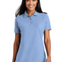 Port Authority Womens Moisture Wicking Short Sleeve Polo Shirt - Light Blue - Closeout