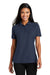 Port Authority L510 Womens Moisture Wicking Short Sleeve Polo Shirt Navy Blue Front