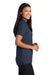 Port Authority L510 Womens Moisture Wicking Short Sleeve Polo Shirt Navy Blue Side