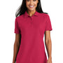 Port Authority Womens Moisture Wicking Short Sleeve Polo Shirt - Red