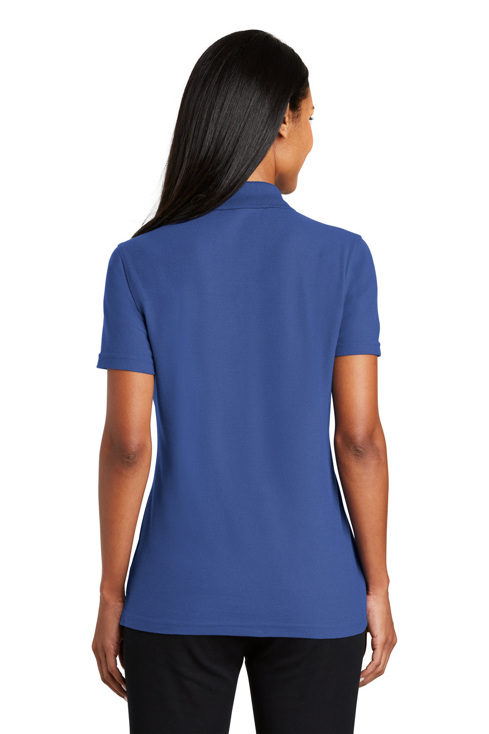 Port Authority L510 Womens Moisture Wicking Short Sleeve Polo Shirt Royal Blue Back