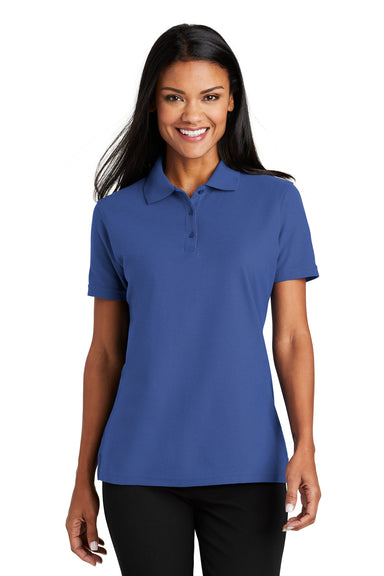Port Authority L510 Womens Moisture Wicking Short Sleeve Polo Shirt Royal Blue Front