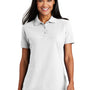 Port Authority Womens Moisture Wicking Short Sleeve Polo Shirt - White