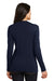 Port Authority L515 Womens Long Sleeve Cardigan Sweater Navy Blue Back