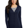 Port Authority Womens Long Sleeve Cardigan Sweater - True Navy Blue
